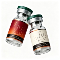 Étiquettes personnalisées en vinyle imperméable pour flacons de peptides, pour laboratoires universitaires, poudres de peptides, flacons de plusieurs tailles