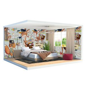 <span class=keywords><strong>Papier</strong></span> <span class=keywords><strong>peint</strong></span> mural pour chambre d'enfant, motif cerf de dessin animé, fond de mur pour chambre d'enfant, petit renard, chambre à coucher, murale mignonne - Product Image 5