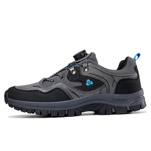 Chaussures de randonnée pour hommes, bout rond, tige synthétique, doublure en maille, semelle extérieure en caoutchouc, imperméables, antidérapantes, respirantes, pour la marche en plein air en automne - Product Image 4