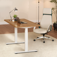 Bureau de travail moderne de luxe à double moteur, 3 niveaux, ergonomique, en acier durable, silencieux, pour la maison, le bureau, la chambre ou l'étude