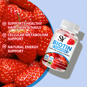 Compra OEM de gomitas de biotina de alta calidad a granel con sabor natural de sodio para ayudar a los adultos a mantener la piel del cabello saludable y Nals Gummy - Product Image 5