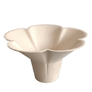 Vaso Desechable Biodegradable con Diseño <span class=keywords><strong>de</strong></span> Pétalos, Hecho <span class=keywords><strong>de</strong></span> Paja <span class=keywords><strong>de</strong></span> Trigo, en Forma <span class=keywords><strong>de</strong></span> Flor, para Envasar Helado, Gelato y Yogur, Venta al Por Mayor - Product Image 2