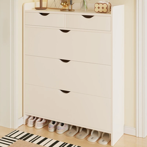 Organisateur de chaussures modulaire en bois personnalisé, anti-poussière et étanche, avec 5 étagères, idéal pour les petits espaces et les appartements - Product Image 4