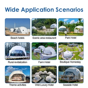Waterproof Family Luxury Camping Geodesic Igloo Dome House Ball <b>Tent</b> Glamping Prefab Transparent Round Dome <b>Tent</b> With Hot-Dip Ga - Product Image 6