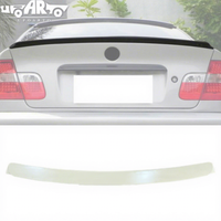Aileron de coffre Haosheng Spoilers en plastique ABS aspect fibre de carbone, becquet arrière pour BMW Série 3 E46 M3 4 portes 1998-2006
