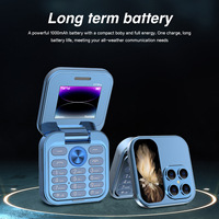 Teléfono Celular Plegable Mini I17 Pro Barato, 2G GSM 850/900/1800/1900, Doble SIM, Cámara, Tipo-C, Bluetooth, Teléfono Móvil Pequeño con Funciones