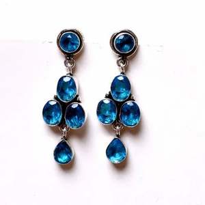 Oxidized <b>Silver</b> <b>Earring</b> Gemstone Designer <b>Earrings</b> Handmade <b>Women</b> <b>Earrings</b> For <b>Women</b> In Wholesale Price - Product Image 1