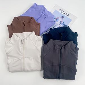 Xiyang Muxue Ropa de Yoga Transpirable para Mujer, Chaqueta Deportiva Ajustada con Cuello Alto y Manga Larga para Correr - Product Image 3