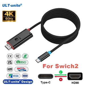 <span class=keywords><strong>Cable</strong></span> ULT-unite OEM Tipo-C a HDTV HDMI de 2m 4K 60Hz, <span class=keywords><strong>Cable</strong></span> Trenzado con Carga Rápida de 100w para Duplicación de Pantalla Switch2 Rog Ally - Product Image 1