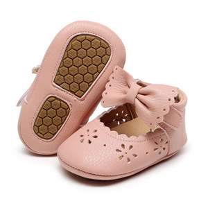 Grazioso grazioso grazioso e luccicante bellissimo e affascinante antiscivolo baby mary jane <span class=keywords><strong>scarpe</strong></span> da principessa <span class=keywords><strong>per</strong></span> neonati con fiocco - Product Image 6