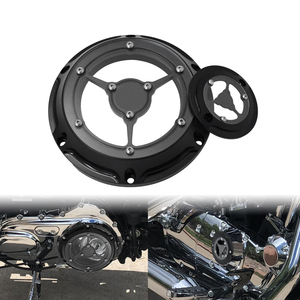 Cache-Derby CNC Noir Chromé 6 Trous en Aluminium pour Moto Harley Sportster XL <span class=keywords><strong>883</strong></span> 1200 2004-2016 <span class=keywords><strong>XR</strong></span> - Product Image 6