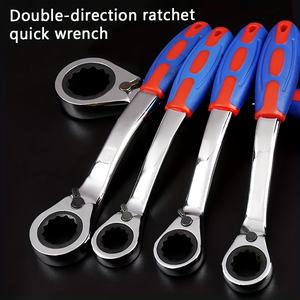 Jeu de clés à cliquet bidirectionnelles de 7 pièces, non électriques, adaptées à la réparation automobile, à la réparation mécanique, à la réparation domestique, etc. - Product Image 4