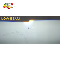 Kit de Phares LED pour Voiture avec Lentille de Projection 2,5 Pouces 12V 100W 80W 7000lm DUAI LASER, Réflecteur de Phare, Double Faisceau Lumineux G3