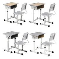 Prix de gros pour pupitres et chaises d'école en Chine – Pupitre et chaise d'école individuels réglables pour salle de classe