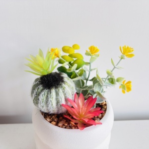 Plante artificielle en pot en plastique, simulation d'explosion, petite décoration de bureau, décoration intérieure et extérieure, non fragile, <span class=keywords><strong>livraison</strong></span> rapide - Product Image 2