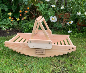 Wooden <strong>Garden</strong> <strong>Trug</strong> With Fold Down Handle Wooden Basket - Product Image 6