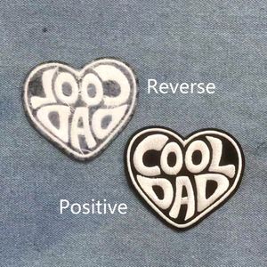 Patchs thermocollants écologiques en broderie 3D en forme de cœur Super Maman Cool Papa pour la décoration de vêtements, chaussures, chapeaux, sacs et pantalons - Product Image 3