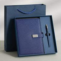 Set de Regalo de Cuaderno Magnético de PU con Logotipo Personalizado, Hebilla Metálica, Diario de Lujo y Caja de Regalo con Bolígrafo, para Empresas y Promociones