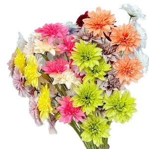 Fleur de cactus artificielle en soie, 5 têtes, décoration florale de mariage, décoration artisanale pour la maison - Product Image 5