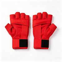 Gants de boxe mi-doigts en polyester pour adultes, bandages enveloppants, équipement de protection professionnel pour le travail au sac et les sports de combat