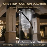 Rideau d'eau interactif pour hall d'hôtel, centre commercial, acier inoxydable SUS304