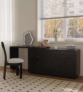 Mesa de Maquillaje Moderna de Alta Calidad <span class=keywords><strong>con</strong></span> <span class=keywords><strong>Espejo</strong></span>, Estilo Wabi-Sabi, para Hogar u Oficina, Mueble para Sala de Estar, en Negro, Blanco y Rosa - Product Image 2