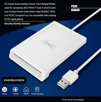 NFC 二合一 USB 智能卡读卡器，适用于 IC/ID 卡、银行卡、税务申报