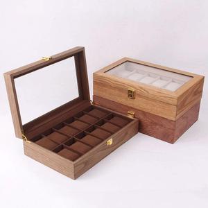Wooden <b>Watch</b> Storage Box With Inner Lining Customizable Size Rectangle Dustproof Jewelry Display <b>Case</b> For Gift Packaging - Product Image 2