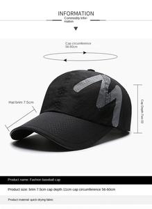 Topi <span class=keywords><strong>Baseball</strong></span> Pria Wanita Cepat Kering Musim Panas 6-Panel PVC Tahan Air Desain Sandwich Reflektif Bernapas Pelindung Matahari Olahraga - Product Image 6