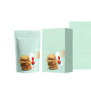 Sachet alimentaire en aluminium avec fermeture éclair pour protéines en poudre, fond en plastique imprimé avec pelliculage mat - Product Image 3