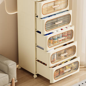 Gabinete <span class=keywords><strong>de</strong></span> baño <span class=keywords><strong>de</strong></span> 5 capas <span class=keywords><strong>de</strong></span> plástico, armarios <span class=keywords><strong>de</strong></span> almacenamiento con cajones <span class=keywords><strong>para</strong></span> niños - Product Image 3