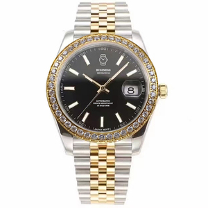 Montres-bracelets mécaniques de luxe pour hommes Calendrier du mouvement 3235 Montres automatiques avec lunette diamantée - Product Image 4