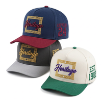 Private label katoenen baseballpet met borduurwerkdecoratie voor Amerikaanse B2B hoofddekselprojecten
