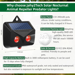 Năng lượng mặt trời về đêm động vật không thấm nước cao ngoài trời Deer Repeller chuyển động kích hoạt động vật hoang dã răn đe cho vườn trang trại - Product Image 6