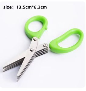 Multi-layers Stainless Steel <b>Kitchen</b> <b>Scissors</b> Scallion Cutter Herb <b>Scissors</b> Grinder Laver Spices Cut 5 <b>Kitchen</b> Salad <b>Scissors</b> - Product Image 6