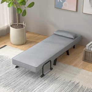 Sofa Bed Modern Recliner Guest Bed Linen Fabric <strong>Armchairs</strong> for <strong>Nursery</strong> Living Room Office - Product Image 3