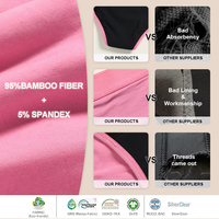 Culottes menstruelles OEM 4 couches, grande taille, protection moyenne, en coton, anti-fuites