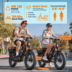 Vélo électrique de ville eAhora Juliet Pro II, cadre en acier haute teneur en carbone 20'' x 15'', 7 vitesses, pneus larges longue portée, pour adultes - Product Image 6
