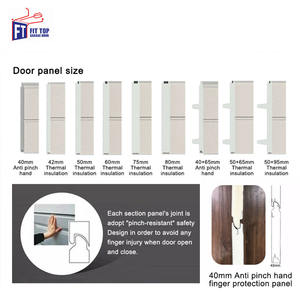 Panneau en acier personnalisable de 40mm sectionnel pour <span class=keywords><strong>porte</strong></span> de <span class=keywords><strong>garage</strong></span> familiale moderne segmenté antivol poignée anti-piège pour usage domestique - Product Image 4