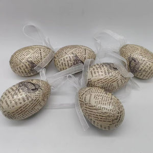 معلقة 6 بيضة عيد الفصح بنمط صحيفة ، 6 في صندوق - Product Image 1