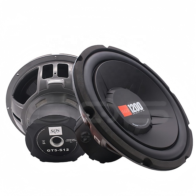 SQS High Quality Hot Sale Car Subwoofer Speaker 12 Inch 1200W Big Power Car Bass Speaker GT5-S12 Factory Wholesale