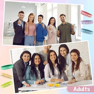 Pulsera con citas inspiradoras de goma de silicona multicolor personalizada, pulsera motivacional con logotipo - Product Image 5