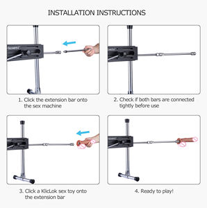 Удлинительная трубка Hismith 30 см с системным коннектором KlicLok для насадки секс-машины премиум-класса - Product Image 6