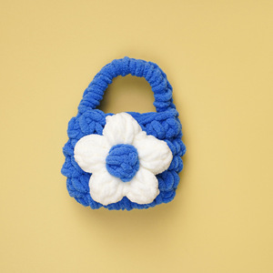 Sac à casque tricoté fait main en gros, nouveau modèle, mini sac de rangement pour monnaie, sac mignon en crochet à fleurs - Product Image 6