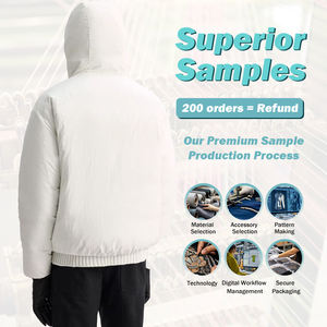 Veste en duvet d'extérieur pour hommes chaude et respirante d'hiver personnalisée OEM vente en gros Veste en duvet imperméable à capuche pour hommes - Product Image 3