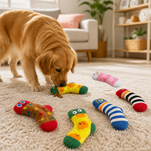 Giocattolo per Cani a Forma di Calzino, Resistente, con Carta Sfrigolante, per Nascondere Snack, Interattivo, in Peluche, con Suono, per Cuccioli di Piccola Taglia - Product Image 3