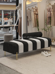 AOMISI <span class=keywords><strong>CASA</strong></span> Meubles de salon canapés Teddy chaise longue pouf moderne chambre à coucher chaise d'appoint lit bout tabouret <span class=keywords><strong>banc</strong></span> en tissu - Product Image 6