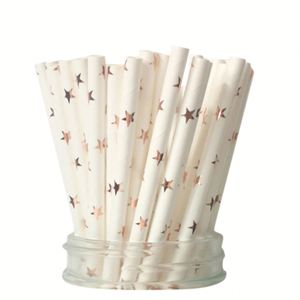 Pailles en papier 100% biodégradables, style barbier, design personnalisé, emballées - Product Image 3