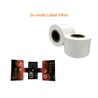 Films d'étiquetage souple en PP OEM avec excellente adhérence, qualité industrielle pour l'emballage de bouteilles alimentaires par moulage par injection