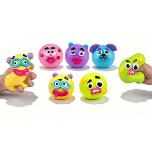 Juguete Blandito de Maltosa Southpeak Expression Ball, Juguete Blandito con Cara de Perro, Terapia para Manos, Alivio del Estrés, Ansiedad, TDAH, Autismo, Mochi DPS - Product Image 1